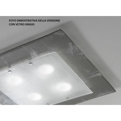 FENICE PLAFONIERA CM 45X45 IN VETRO DISPONIBILE 3 COLORI MODERNA MADE IN ITALY Familamp - Cristalensi Shop Online