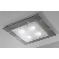 FENICE PLAFONIERA CM 58X58 IN VETRO DISPONIBILE 3 COLORI MODERNA MADE IN ITALY Familamp - Cristalensi Shop Online