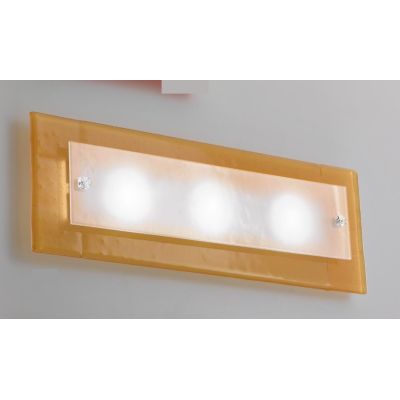 DUCALE APPLIQUE MEDIA 60X20 IN VETRO ROSSO,AMBRA,BRONZO O GRIGIO MADE IN ITALY Familamp - Cristalensi Shop Online
