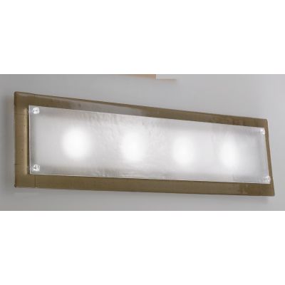 DUCALE APPLIQUE GRANDE 96X25 IN VETRO ROSSO,AMBRA,BRONZO O GRIGIO MADE IN ITALY Familamp - Cristalensi Shop Online