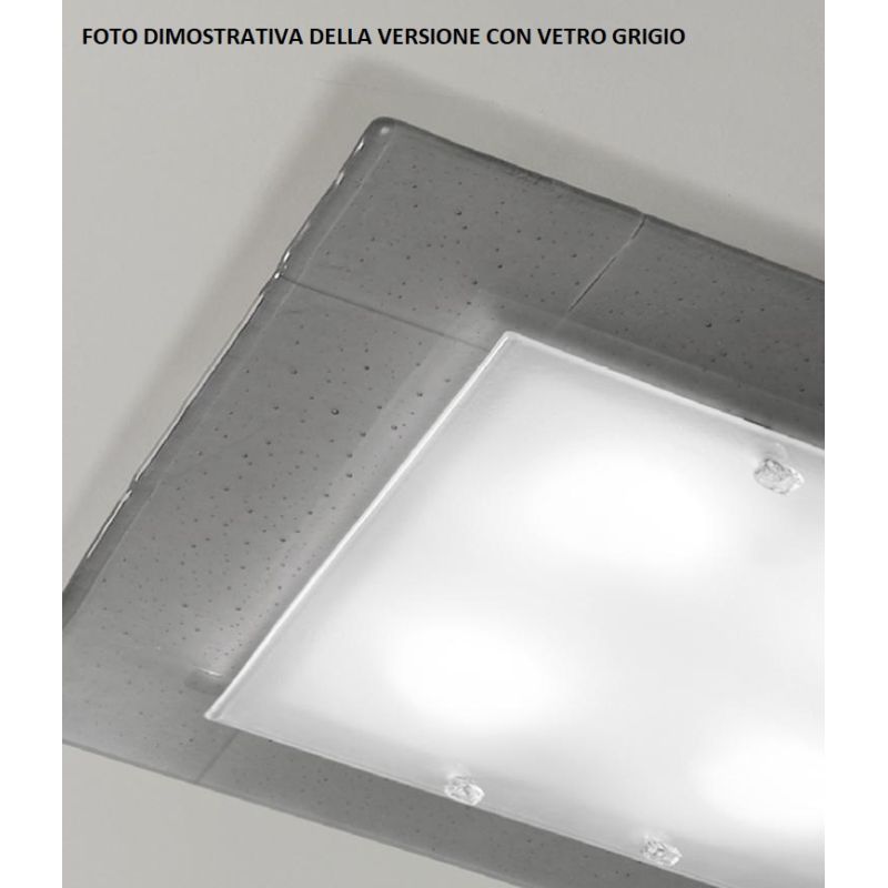 DUCALE APPLIQUE PICCOLA 30X20 IN VETRO ROSSO,AMBRA,BRONZO O GRIGIO MADE IN ITALY Familamp - Cristalensi Shop Online