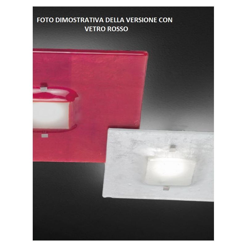 ANDRIUS PLAFONIERA APPLIQUE CM 52X43 IN VETRO DI MURANO 2 LUCI MODERNA MADE IN ITALY Familamp - Cristalensi Shop Online