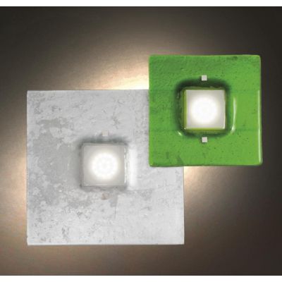 ANDRIUS PLAFONIERA APPLIQUE CM 52X43 IN VETRO DI MURANO 2 LUCI MODERNA MADE IN ITALY Familamp - Cristalensi Shop Online