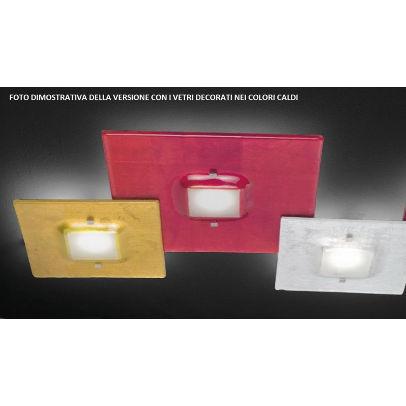 ANDRIUS PLAFONIERA APPLIQUE CM 73X50 IN VETRO DI MURANO 3 LUCI MODERNA MADE IN ITALY Familamp - Cristalensi Shop Online