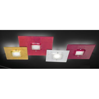 ANDRIUS PLAFONIERA APPLIQUE CM 95x50 IN VETRO DI MURANO 4 LUCI MODERNA MADE IN ITALY Familamp - Cristalensi Shop Online