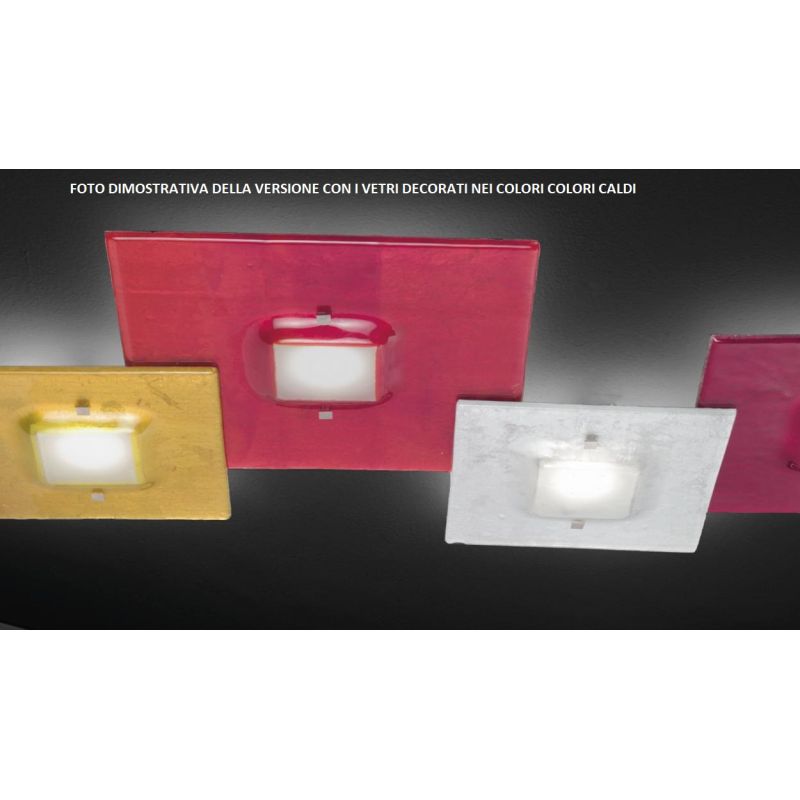 ANDRIUS PLAFONIERA APPLIQUE CM 60X63 IN VETRO DI MURANO 4 LUCI MODERNA MADE IN ITALY Familamp - Cristalensi Shop Online