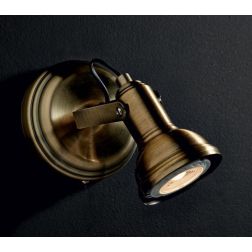 OLD 1 FARETTO SPOT DIREZIONABILE IN METALLO BRUNITO CON LAMPADINA LED INCLUSA Illuminando - Cristalensi Shop Online