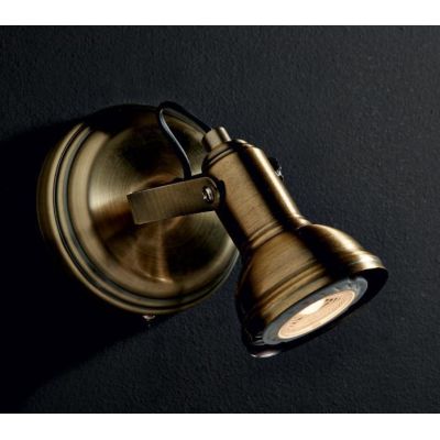 OLD 1 FARETTO SPOT DIREZIONABILE IN METALLO BRUNITO CON LAMPADINA LED INCLUSA Illuminando - Cristalensi Shop Online