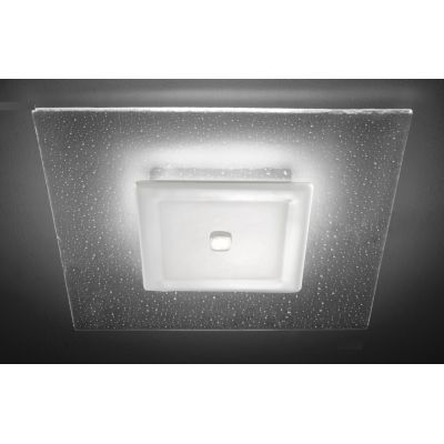 COOPER PLAFONIERA MODERNA 58X58 IN VETRO LAVORATO A MANO 4 COLORI MADE IN ITALY Familamp - Cristalensi Shop Online