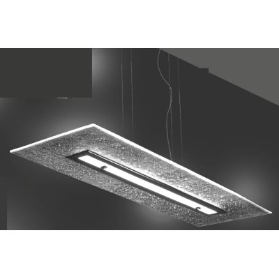 COOPER SOSPENSIONE MODERNA 105x35 IN VETRO 4 COLORAZIONI LAVORATA A MANO MADE IN ITALY Familamp - Cristalensi Shop Online