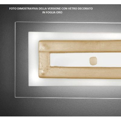 SQUARE APPLIQUE MODERNA IN VETRO CM 96X25 CON DECORO IN 5 COLORI MADE IN ITALY Familamp - Cristalensi Shop Online