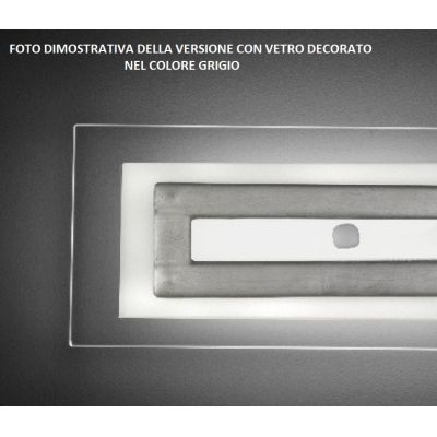 SQUARE APPLIQUE MODERNA IN VETRO CM 96X25 CON DECORO IN 5 COLORI MADE IN ITALY Familamp - Cristalensi Shop Online