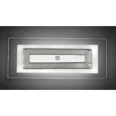 SQUARE APPLIQUE MODERNA IN VETRO CM 45X20 CON DECORO IN 5 COLORI MADE IN ITALY Familamp - Cristalensi Shop Online