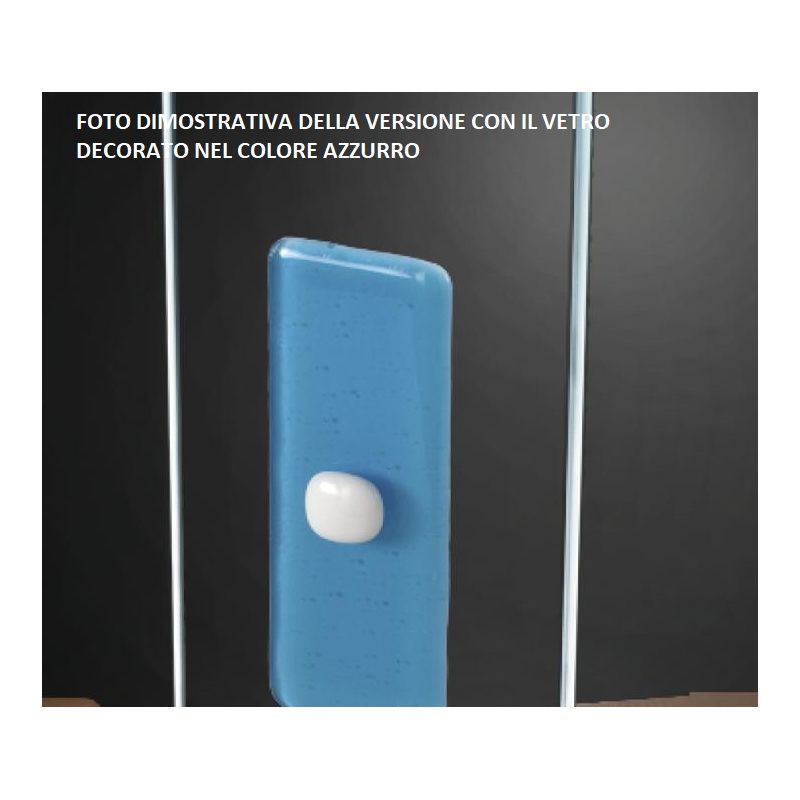 SQUARE APPLIQUE MODERNA IN VETRO CM 45X20 CON DECORO IN 5 COLORI MADE IN ITALY Familamp - Cristalensi Shop Online