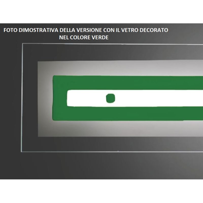 SQUARE LUMETTO IN VETRO H31 CM CON DECORO CENTRALE IN 5 COLORI MADE IN ITALY Familamp - Cristalensi Shop Online