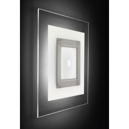 SQUARE PLAFONIERA MODERNA IN VETRO CM 58X58 CON DECORO CENTRALE IN 5 COLORI MADE IN ITALY Familamp - Cristalensi Shop Online 2