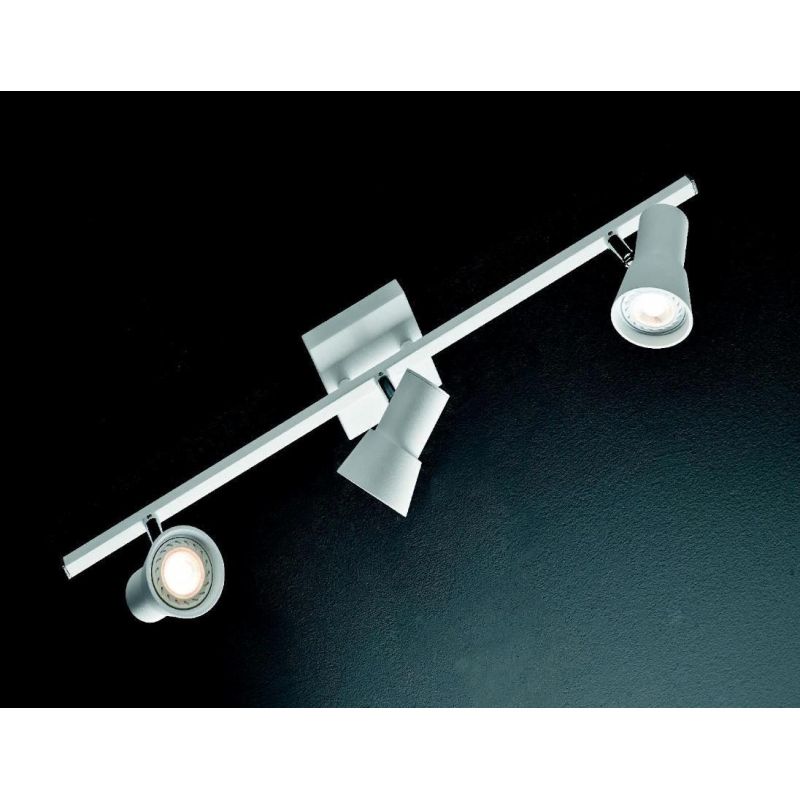 TORCIA 3 APPLIQUE PLAFONIERA MOKA O BIANCA LAMPADINE LED GU10 DIREZIONABILI Illuminando - Cristalensi Shop Online