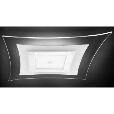 BLOSSOM PLAFONIERA MODERNA 75X75 IN VETRO 4 COLORAZIONI LAVORATA A MANO MADE IN ITALY Familamp - Cristalensi Shop Online