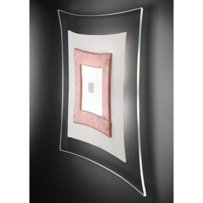 BLOSSOM PLAFONIERA MODERNA 75X75 IN VETRO 4 COLORAZIONI LAVORATA A MANO MADE IN ITALY Familamp - Cristalensi Shop Online