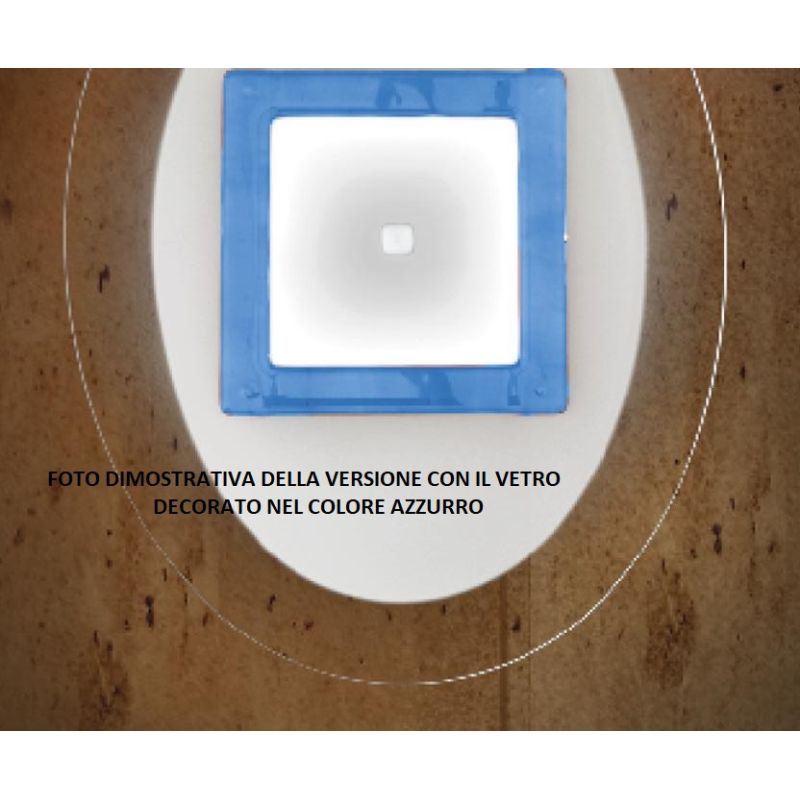 JONES PLAFONIERA ROTONDA D55 CM IN VETRO 4 COLORAZIONI LAVORATA A MANO MADE IN ITALY Familamp - Cristalensi Shop Online