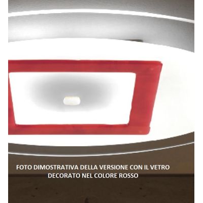 JONES PLAFONIERA OVALE 65X45 IN VETRO 4 COLORAZIONI LAVORATA A MANO MADE IN ITALY Familamp - Cristalensi Shop Online