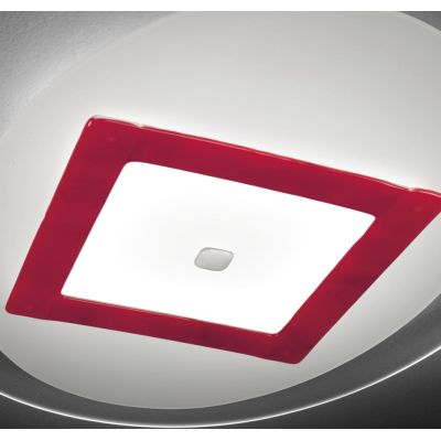 JONES PLAFONIERA OVALE 80X40 IN VETRO 4 COLORAZIONI LAVORATA A MANO MADE IN ITALY Familamp - Cristalensi Shop Online