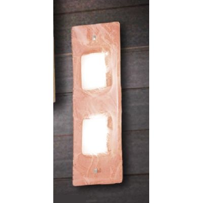 ASTRO APPLIQUE SOTTILE IN VETRO CON DECORO FOGLIA ORO,RAME O ARGENTO MADE IN ITALY Familamp - Cristalensi Shop Online