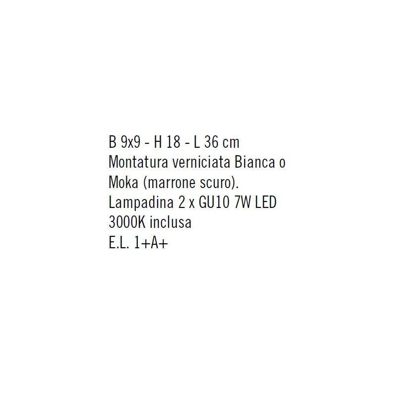 TORCIA 2 APPLIQUE PLAFONIERA BIANCO O MOKA DIREZIONABILE DI ILLUMINANDO LAMPADINE LED INCLUSE Illuminando - Cristalensi Shop Onl