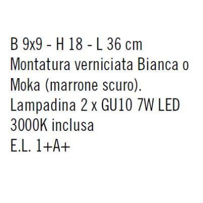 TORCIA 2 APPLIQUE PLAFONIERA BIANCO O MOKA DIREZIONABILE DI ILLUMINANDO LAMPADINE LED INCLUSE Illuminando - Cristalensi Shop Onl