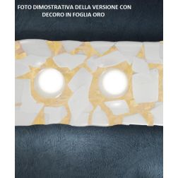 LODGE LUMETTO PICCOLO IN VETRO LAVORATO IN ITALIA DECORO FOGLIA ORO O ARGENTO Familamp - Cristalensi Shop Online 2