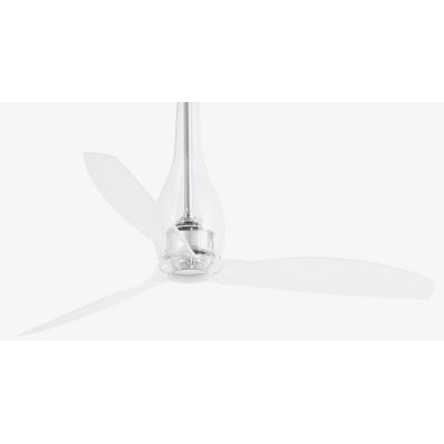 ETERFAN IN VETRO TRASPARENTE VENTILATORE SENZA LUCE CON TELECOMANDO DIAMETRO 128 CM FARO VENTILATORI - Cristalensi Shop Online