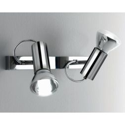 MAGNUM 2 LED BIANCO E CROMO CON LAMPADINE LED INCLUSE E DIREZIONABILI DI ILLUMINANDO Illuminando - Cristalensi Shop Online