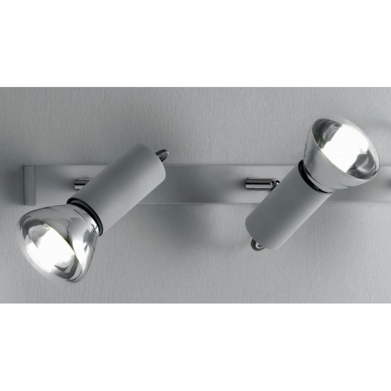 MAGNUM 2 LED BIANCO E CROMO CON LAMPADINE LED INCLUSE E DIREZIONABILI DI ILLUMINANDO Illuminando - Cristalensi Shop Online