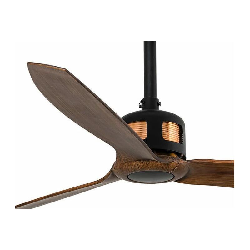 COOPER VENTILATORE NERO CON 3 PALE MARRONI SENZA LUCE DIAMETRO CM 128 CON TELECOMANDO INCLUSO FARO VENTILATORI - Cristalensi Sho