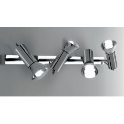 MAGNUM 4 LED BIANCO O CROMO CON LAMPADINE LED INCLUSE SOSTITUIBILI ME DIREZIONABILI Illuminando - Cristalensi Shop Online