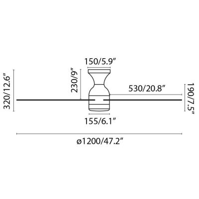FRASER VENTILATORE BIANCO CON 4 PALE LUCE LED 16W DIAMETRO CM 120 E TELECOMANDO INCLUSO FARO VENTILATORI - Cristalensi Shop Onli