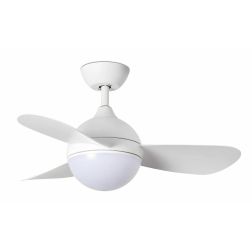 HVAR VENTILATORE DA SOFFITTO BIANCO LED 24W DIMMERABILE D97 CM 3 PALE CON TELECOMANDO FARO VENTILATORI - Cristalensi Shop Online