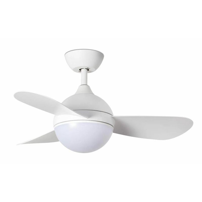HVAR VENTILATORE DA SOFFITTO BIANCO LED 24W DIMMERABILE D97 CM 3 PALE CON TELECOMANDO FARO VENTILATORI - Cristalensi Shop Online