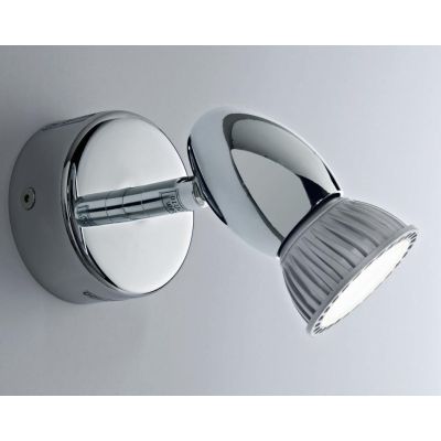 ELIO 1 LED SPOT CROMO LUCIDO DIREZIONABILE CON SNODO LAMPADINA LED SOSTITUIBILE Illuminando - Cristalensi Shop Online