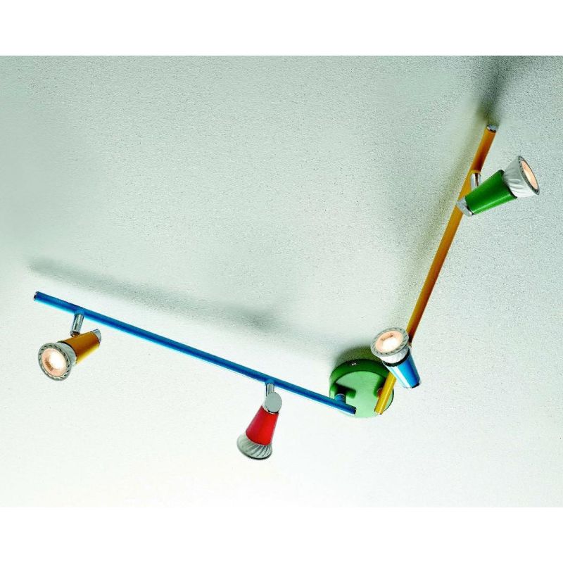 KOLOR 4 LED PLAFONIERA APPLIQUE MULTICOLORE CON LAMPADINE LED DI ILLUMINANDO Illuminando - Cristalensi Shop Online