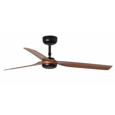 PUNT VENTILATORE SENZA LUCE BIANCO O NERO CON 3 PALE IN LEGNO D132 CM CON TELECOMANDO INCLUSO FARO VENTILATORI - Cristalensi Sho