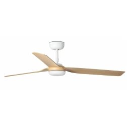 PUNT VENTILATORE SENZA LUCE BIANCO O NERO CON 3 PALE IN LEGNO D132 CM CON TELECOMANDO INCLUSO FARO VENTILATORI - Cristalensi Sho