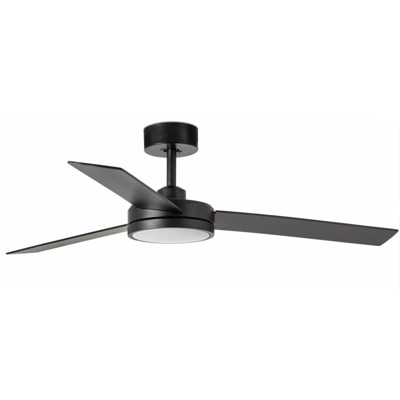 BARTH VENTILATORE NERO O BIANCO LUCE LED 24W DIMMERABILE DIAMETRO CM 132 3 PALE CON TELECOMANDO FARO VENTILATORI - Cristalensi S