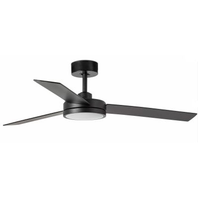 BARTH VENTILATORE NERO O BIANCO LUCE LED 24W DIMMERABILE DIAMETRO CM 132 3 PALE CON TELECOMANDO FARO VENTILATORI - Cristalensi S
