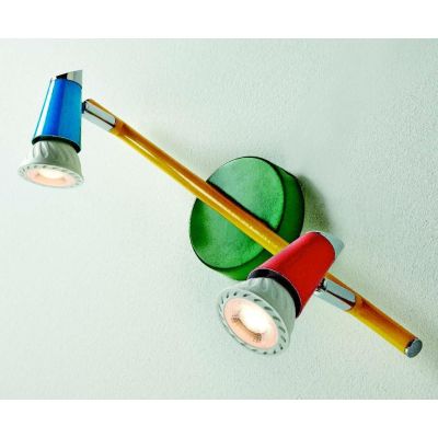 KOLOR 2 LED APPLIQUE PLAFONIERA MULTICOLORE CON FARETTI LED DIREZIONABILI Illuminando - Cristalensi Shop Online