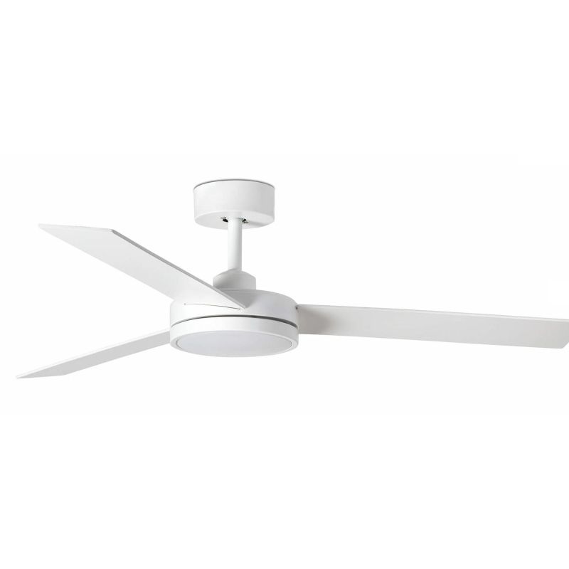 BARTH VENTILATORE NERO O BIANCO LUCE LED 24W DIMMERABILE DIAMETRO CM 132 3 PALE CON TELECOMANDO FARO VENTILATORI - Cristalensi S
