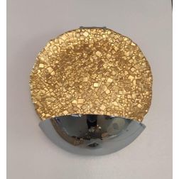 DEIMOS LAMPADA DA PARETE CON BASE CROMO E VETRO DORATO FB Braga - Cristalensi Shop Online 2