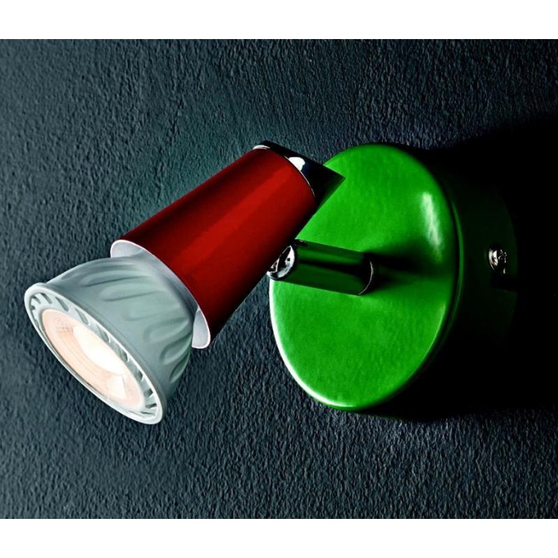 KOLOR 1 LED FARETTO SPOT MULTICOLORE CON LAMPADINA LED 7W INCLUSA E DIREZIONABILE Illuminando - Cristalensi Shop Online
