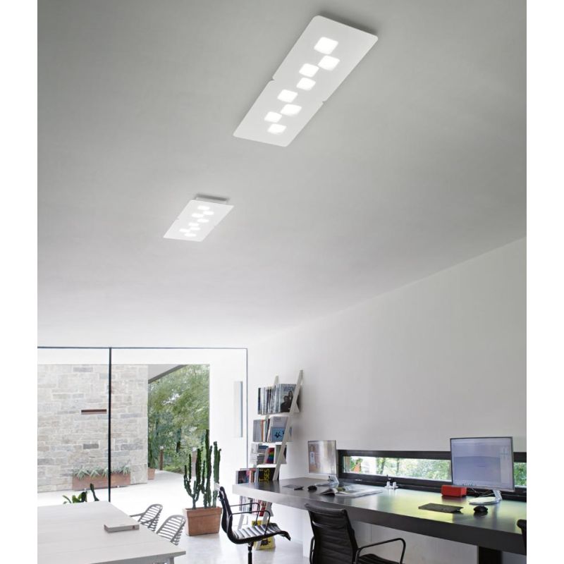 BILBAO PG PLAFONIERA GRANDE RETTANGOLARE 8 LUCI ATTACCO GX53 3 COLORI DELLA GEA LUCE GEA LUCE - Cristalensi Shop Online