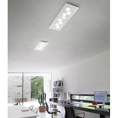 BILBAO PG PLAFONIERA GRANDE RETTANGOLARE 8 LUCI ATTACCO GX53 3 COLORI DELLA GEA LUCE GEA LUCE - Cristalensi Shop Online